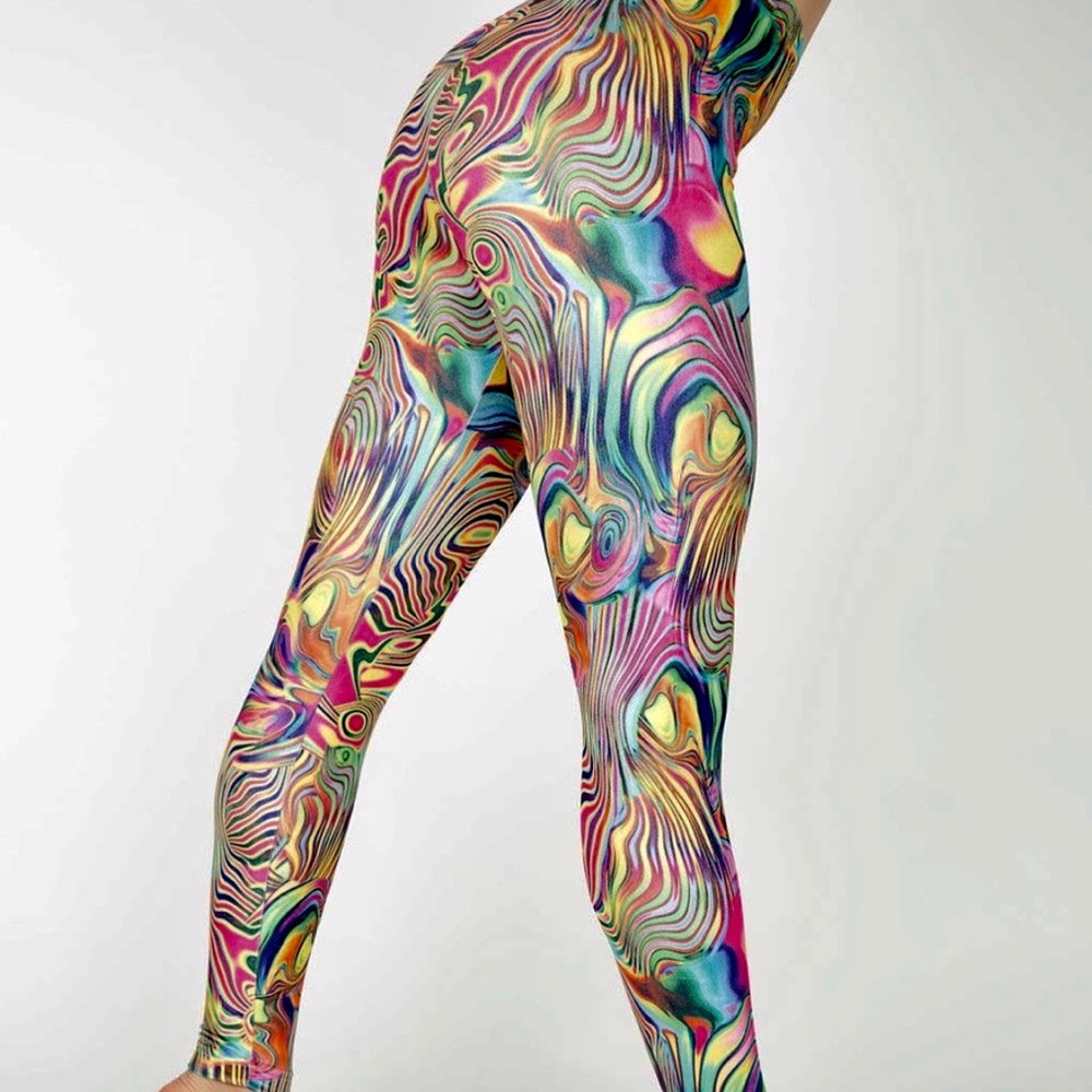 Rare American Apparel Psychedelic Velvet Leggings